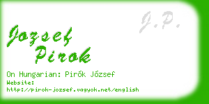 jozsef pirok business card