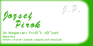 jozsef pirok business card